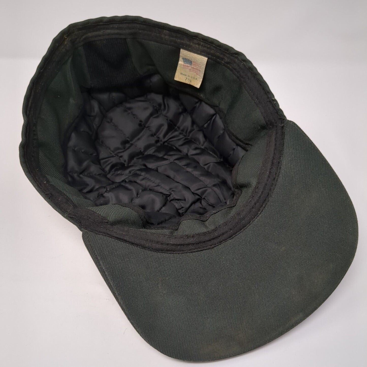 Unbranded Fitted Cadet Army Cap Hat Green 7 5/8 Solid Blank Outdoor