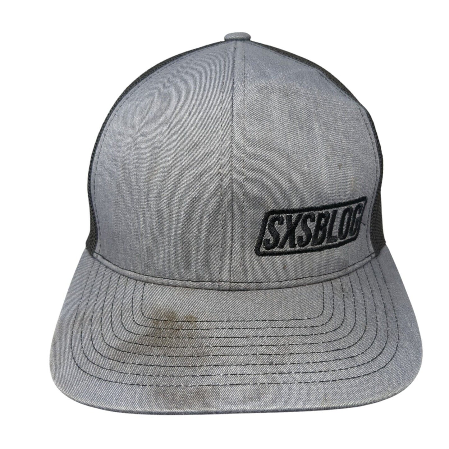 SXSBlog Snapback Mesh Back Trucker Hat Gray One Size Pacific Headwear