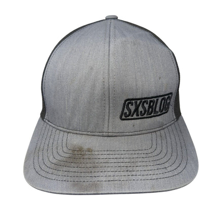 SXSBlog Snapback Mesh Back Trucker Hat Gray One Size Pacific Headwear