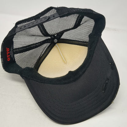 Otto Trucker Hat Black White One Size Trail Family Awareness Ribbon Brycenwins