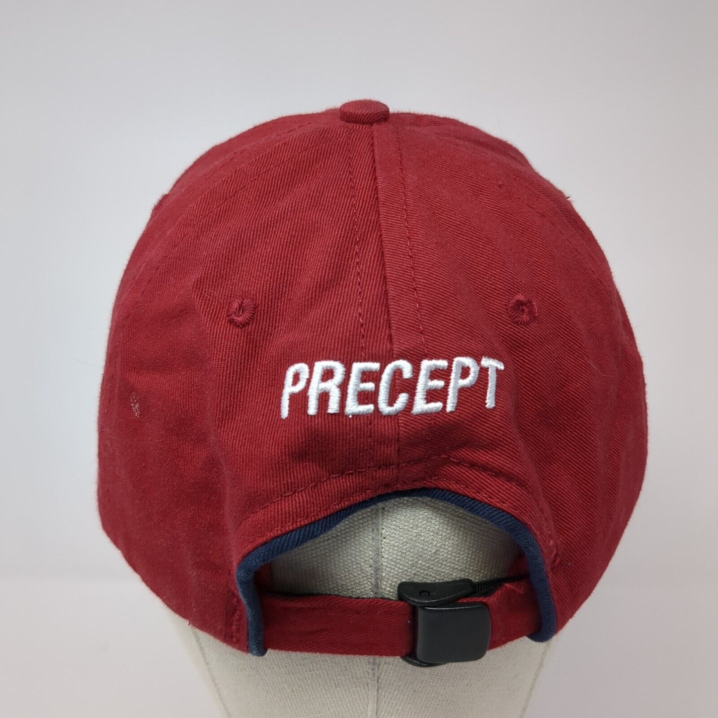 Precept Slideback Hat Red One Size Adjustable Embroidered 6 Panel