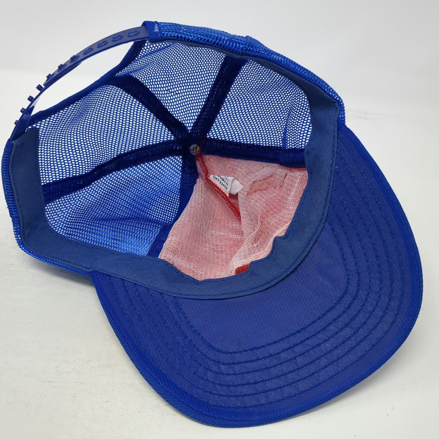 Newco Red Blue Trucker Hat OS Williams Chevrolet Dealer Mesh Snapback Vintage