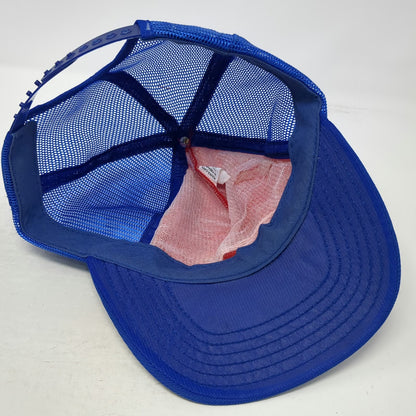 Newco Red Blue Trucker Hat OS Williams Chevrolet Dealer Mesh Snapback Vintage