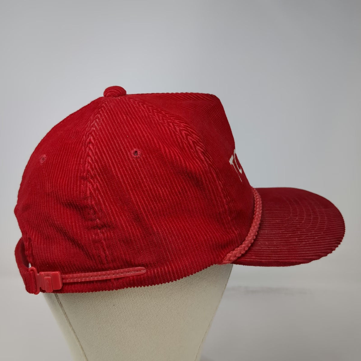 AmaPro Trucker Red Hat One Size Toyota Corduroy Rope Snapback Embroidery