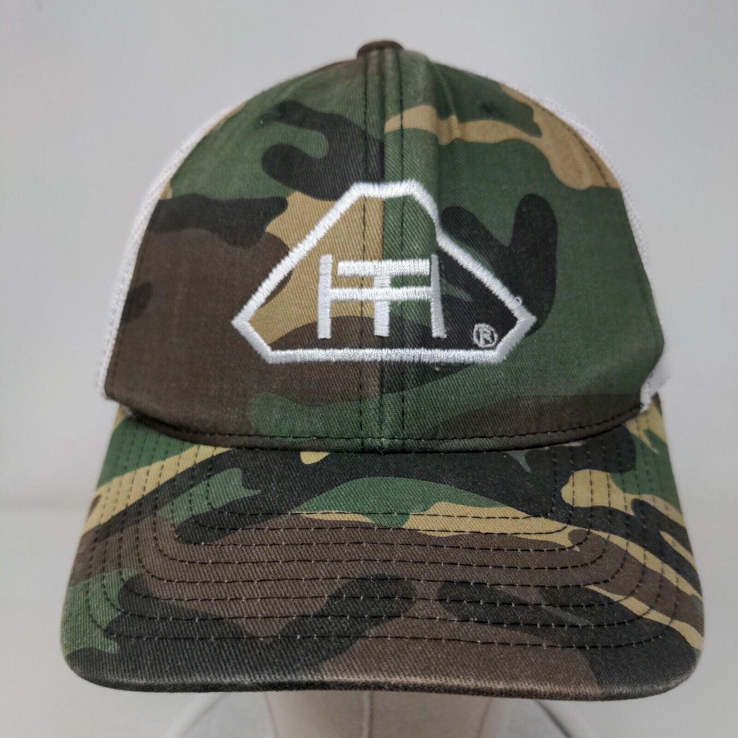 Richardson Snapback Trucker Hat Camouflage One Size Adjustable Mesh Back