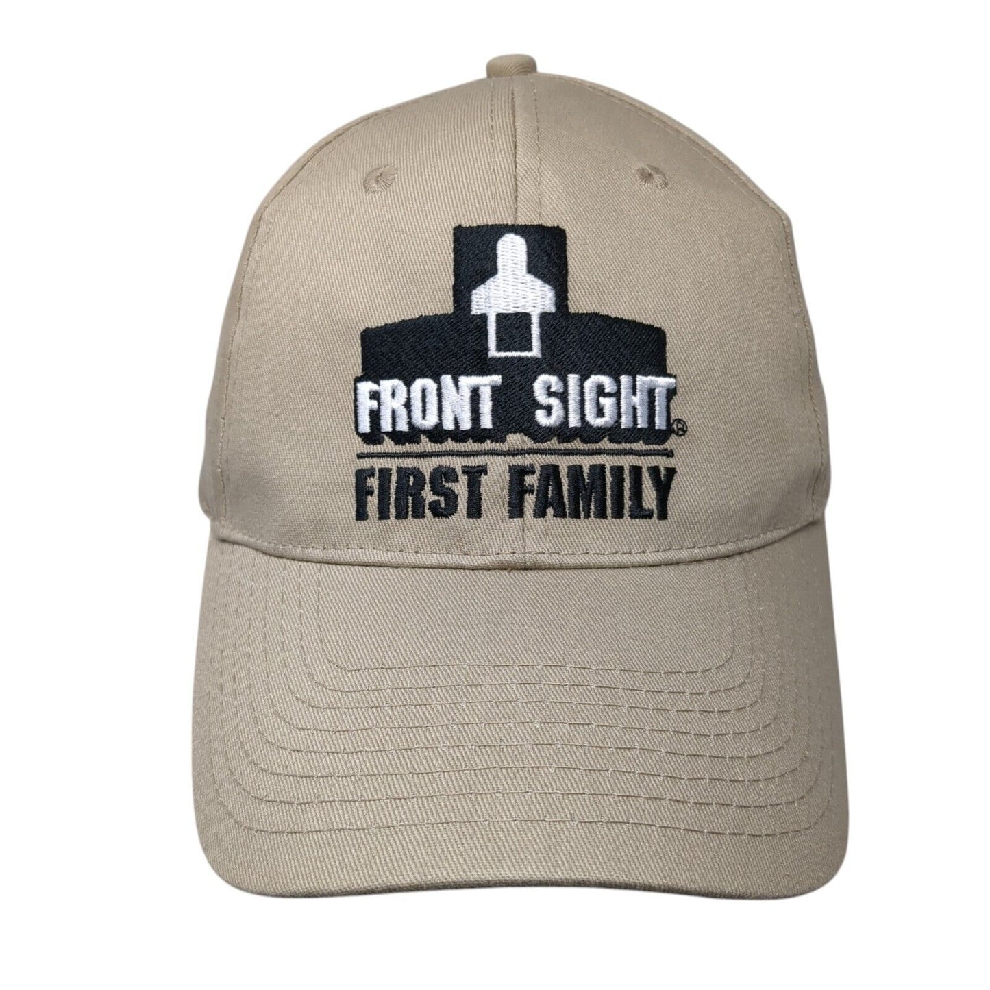 Front Sight First Family Strapback Hat Tan One Size Embroidered Otto