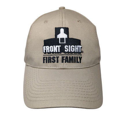 Front Sight First Family Strapback Hat Tan One Size Embroidered Otto