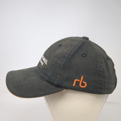 Ritchie Bros Auctioneers Black Orange One Size Strapback Baseball Cap Hat