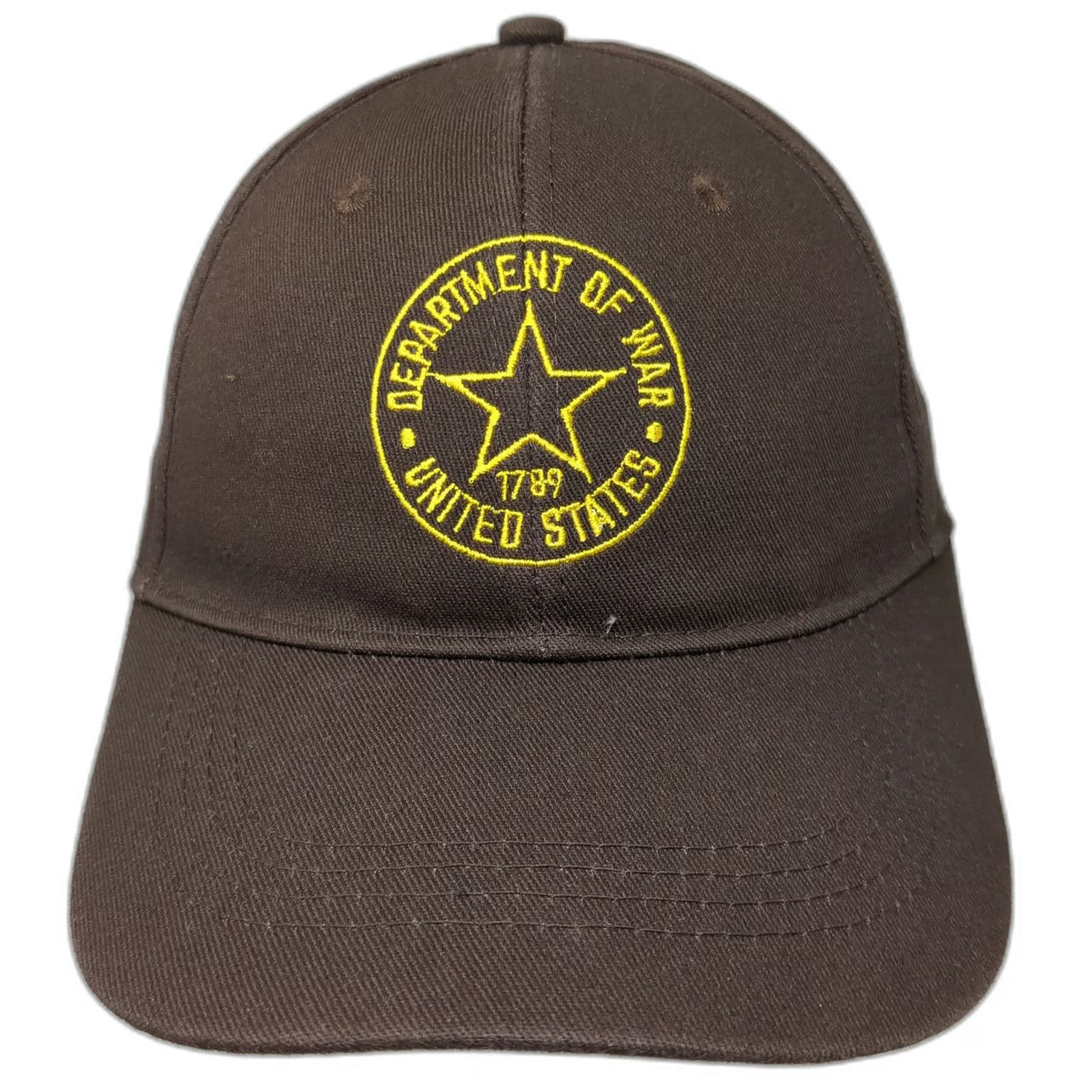 Department of War United States 1789 Baseball Cap Brown One Size Strapback Hat