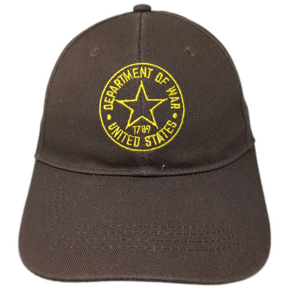Department of War United States 1789 Baseball Cap Brown One Size Strapback Hat
