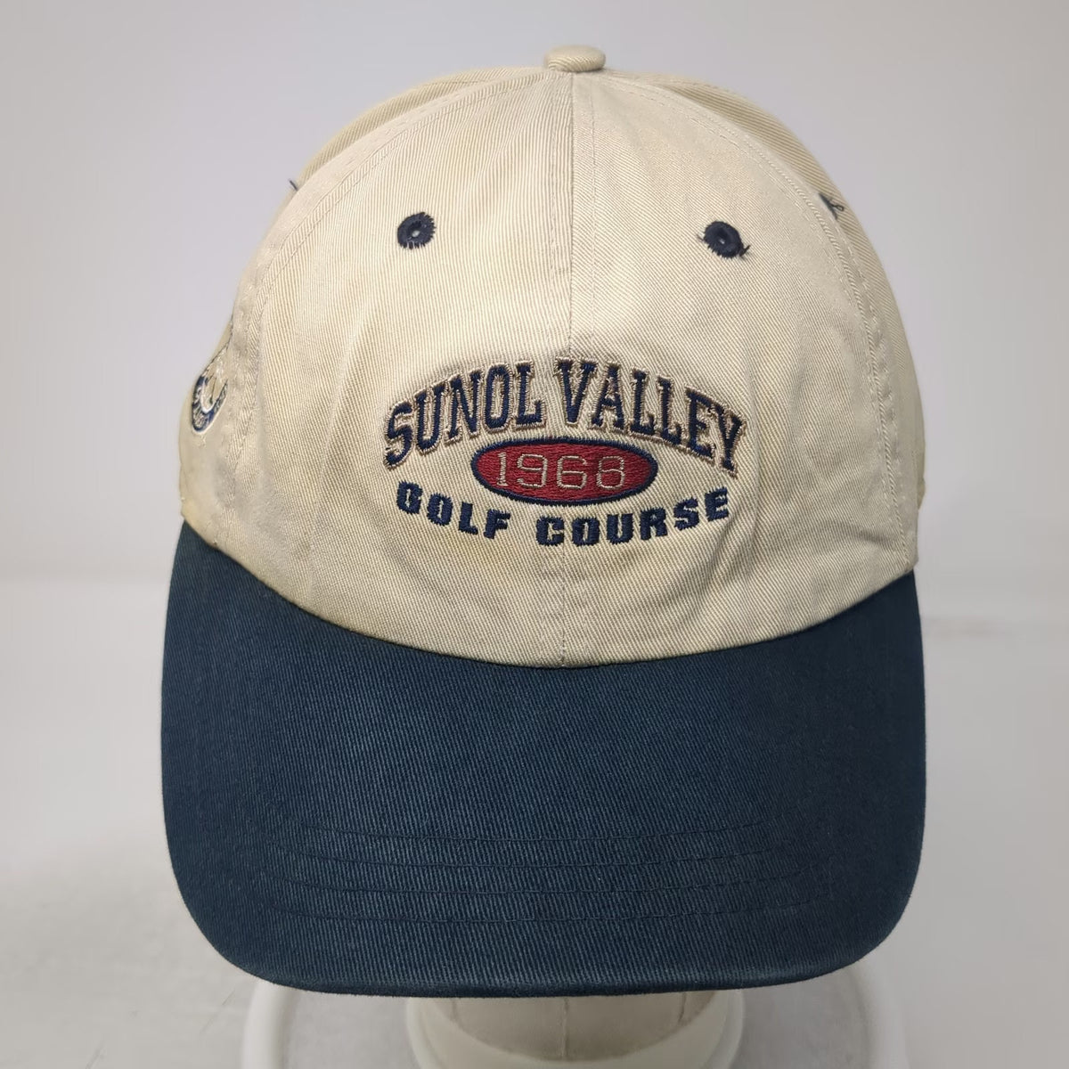 Ahead Baseball Cap Beige Blue One Size PGA Logo Sunol Valley Golf Course Hat