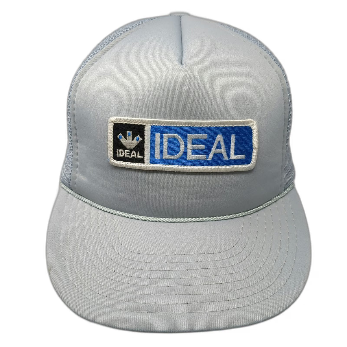 T.I. Trucker Hat Gray OS Ideal Industries Patch Foam Mesh Rope Snapback Cap