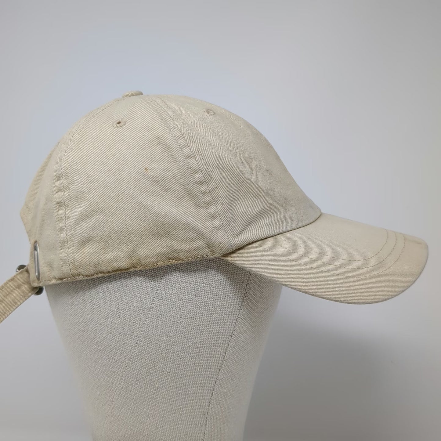 Route 66 Baseball Cap Beige One Size Slideback Curved Brim Plain Cotton Hat