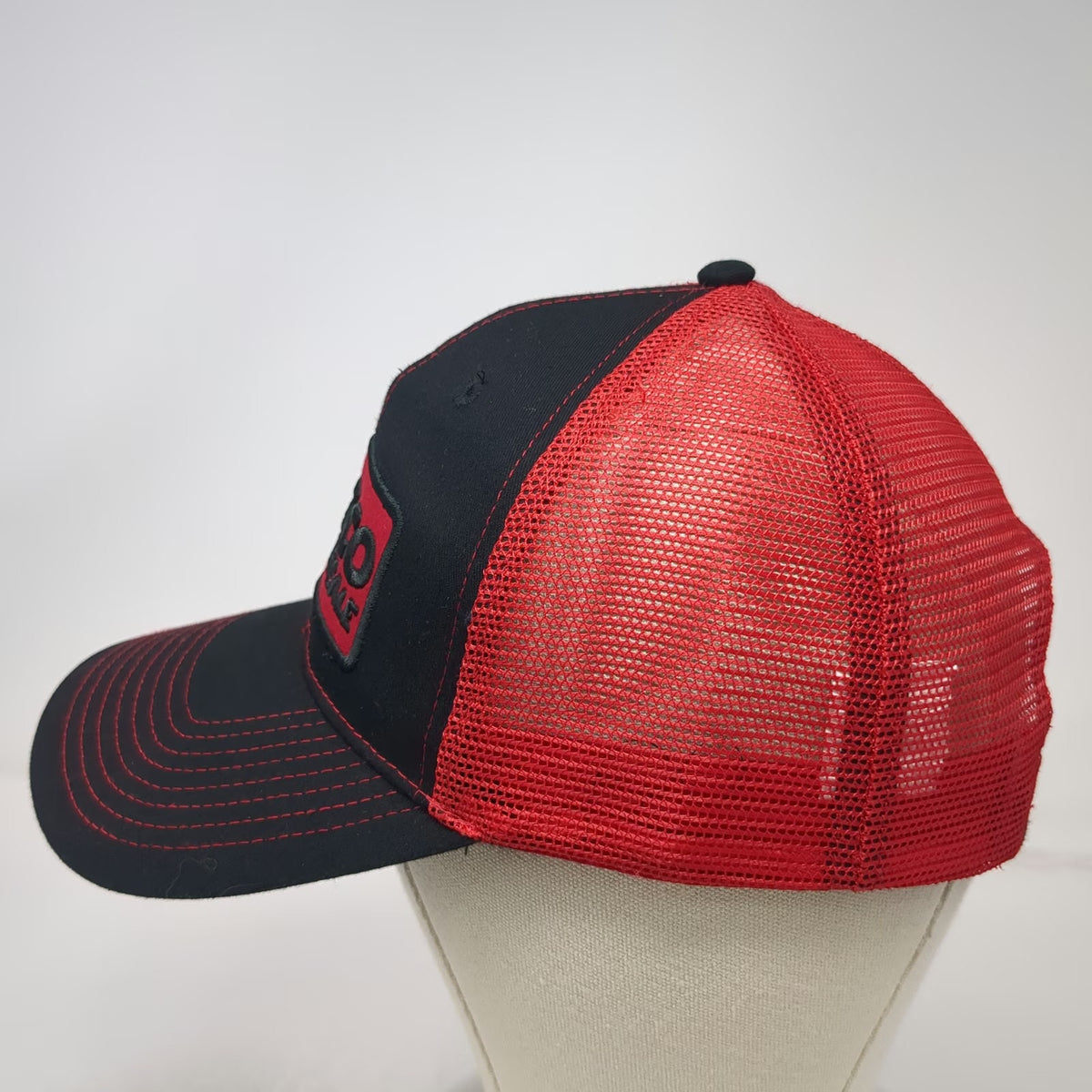 Bamko Trucker Hat Black Red One Size Costco Wholesale Mesh Back Snapback hat