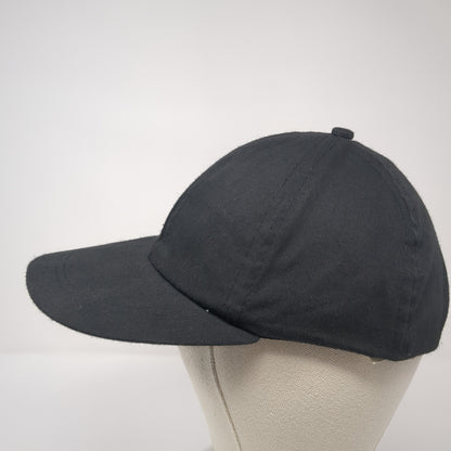 Unbranded Strapback Baseball Cap Black One Size Adjustable 6 Panel Blank