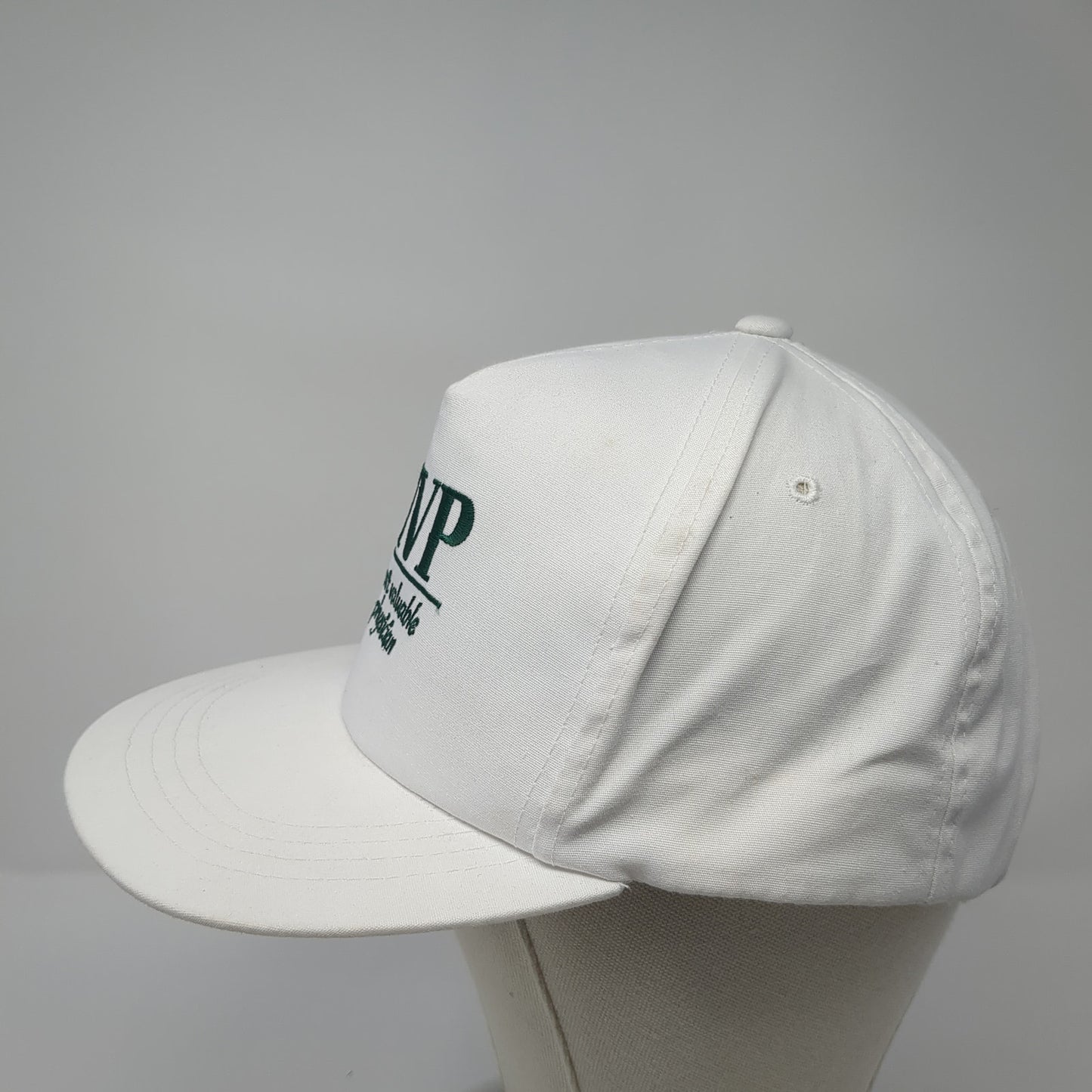 MVP Most Valuable Physician Slideback Hat White One Size Leather Strap