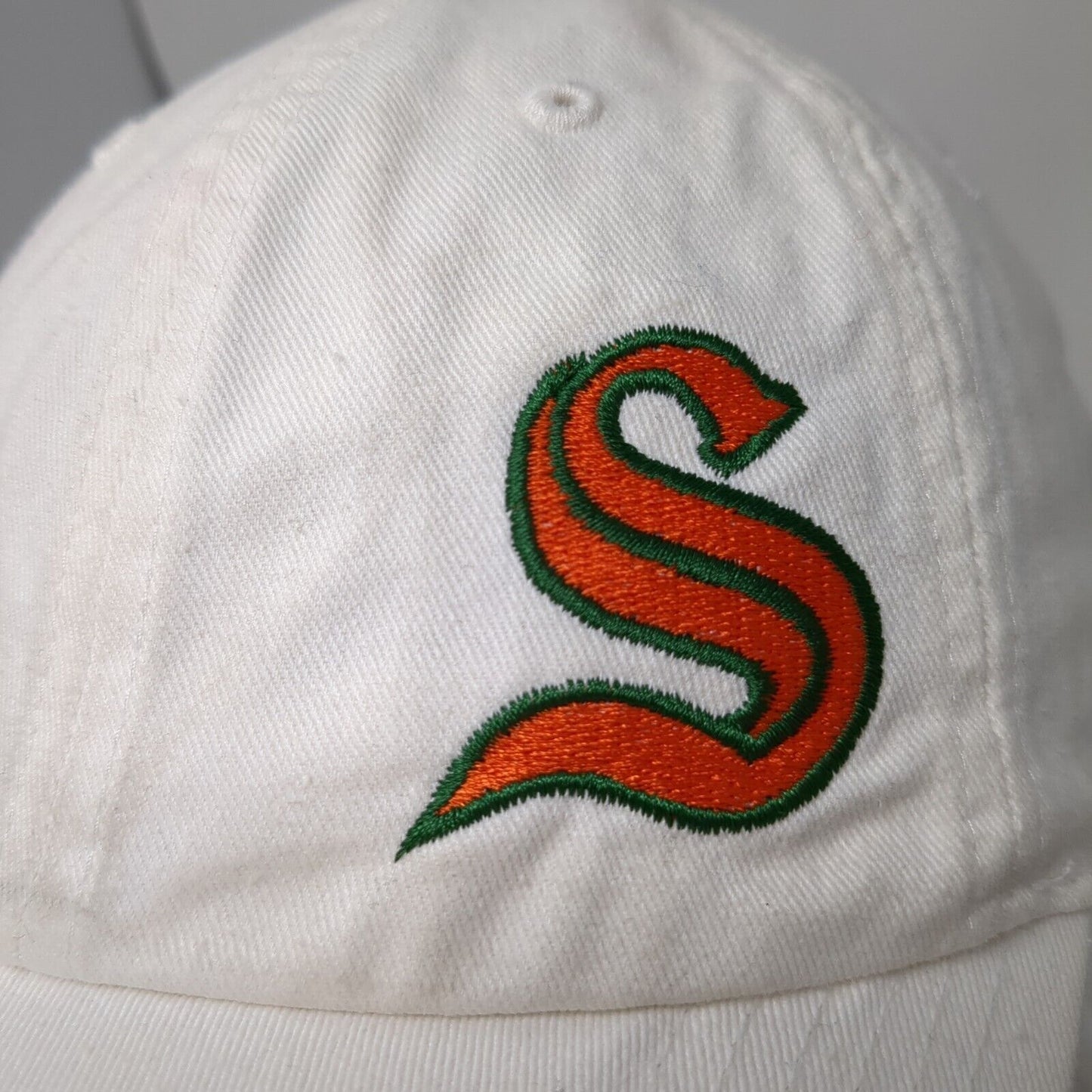 Letter S Slideback Hat White One Size Solid Embroidered Richardson
