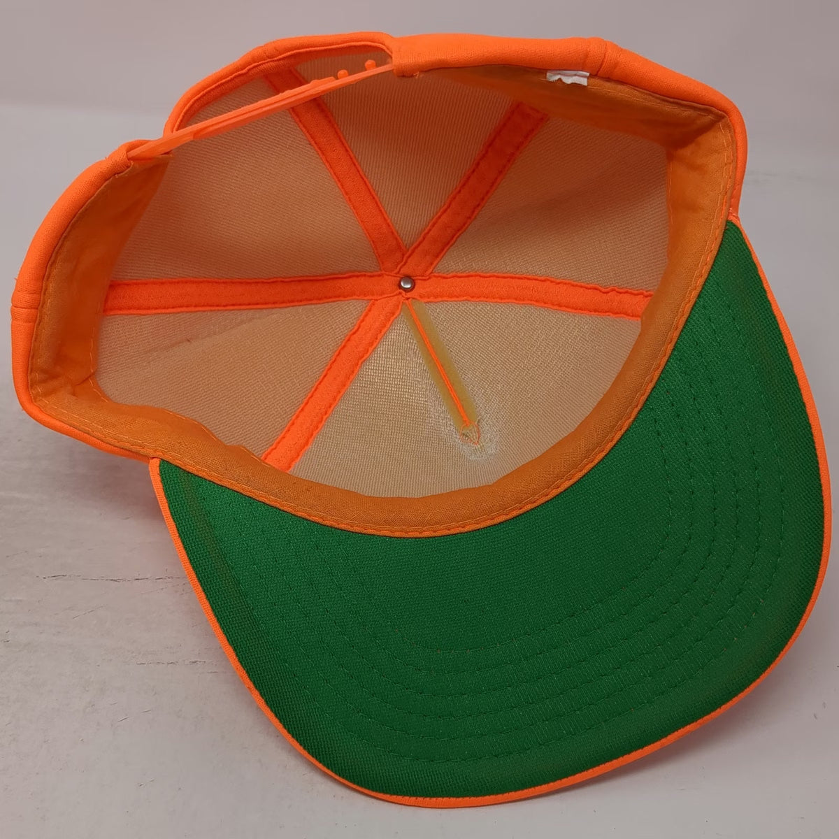 5 Panel Orange One Size Rope Foam Front Snapback Blank Green Undervisor Hat
