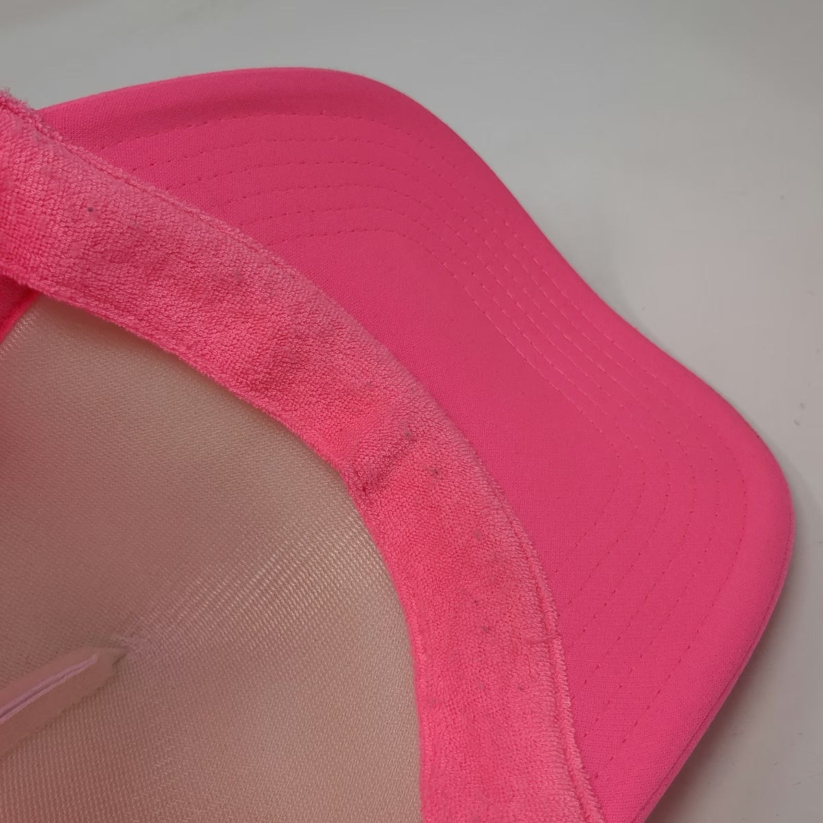 OTTO Trucker Hat Pink One Size Becky's Bach Smiley Face Mesh Snapback Rope Foam