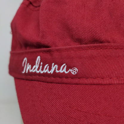 Signatures Women's Strapback Cadet Cap Red Embroidered IU Hoosiers Logo