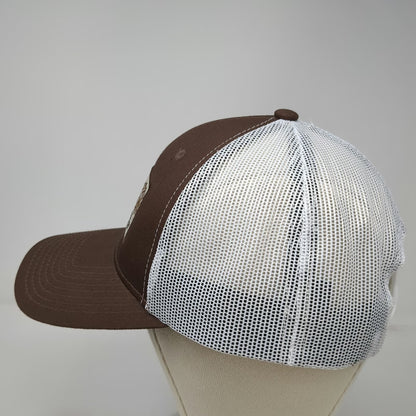 Scheels Trucker Hat Brown One Size Bigfoot Sasquatch Patch Mesh Snapback Outdoor
