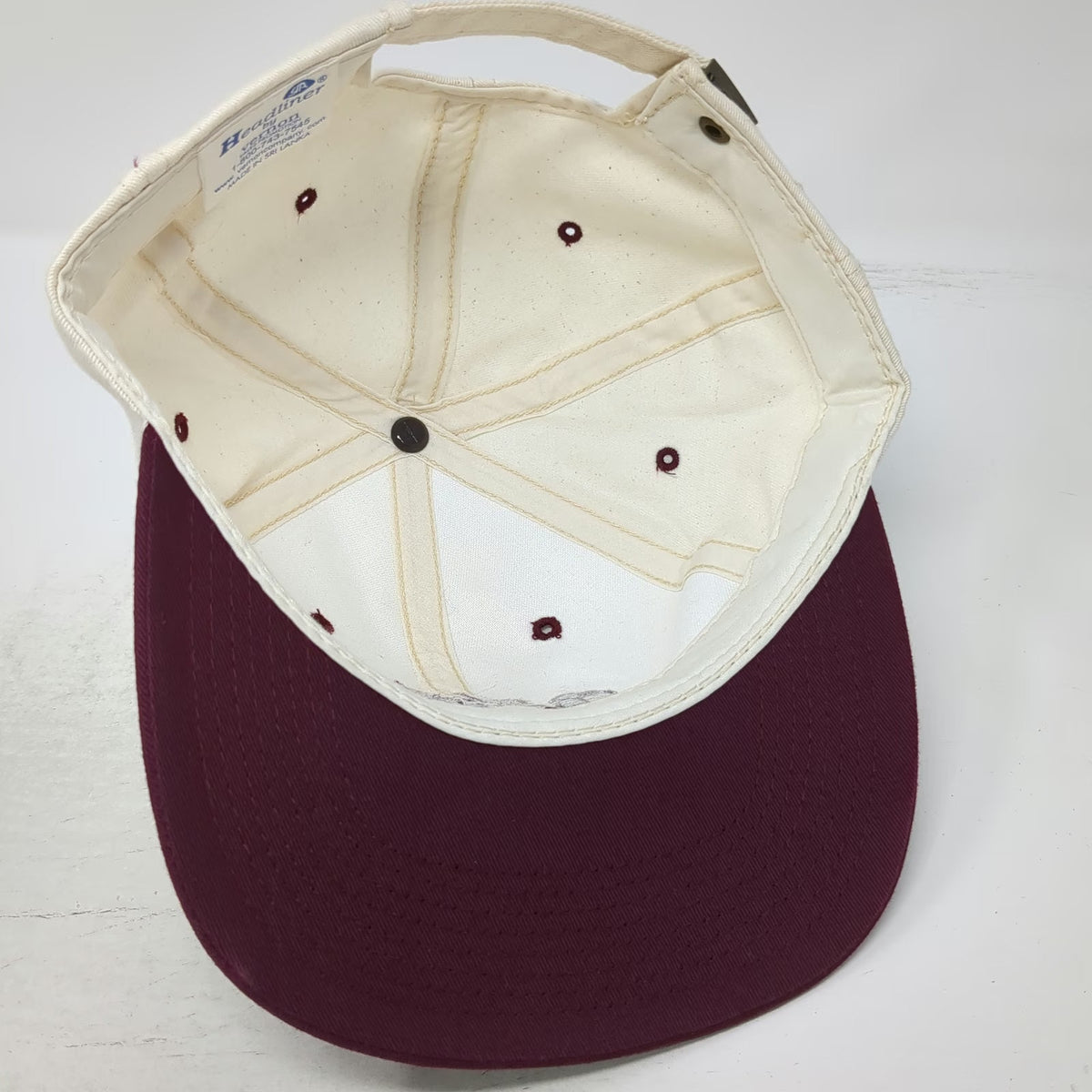 Headliner Baseball Cap White Red One Size McKay Seed Company Inc Agriculture Hat