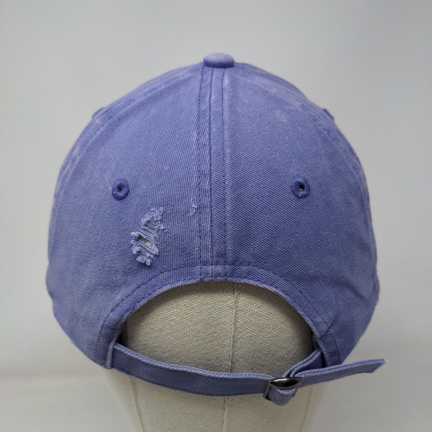 Unbranded Slideback Hat Blue One Size Adjustable Distressed Blank Cotton