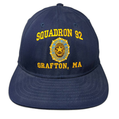 American Made Cap Snapback Blue One Size Squadron 92 Grafton MA Legion Hat