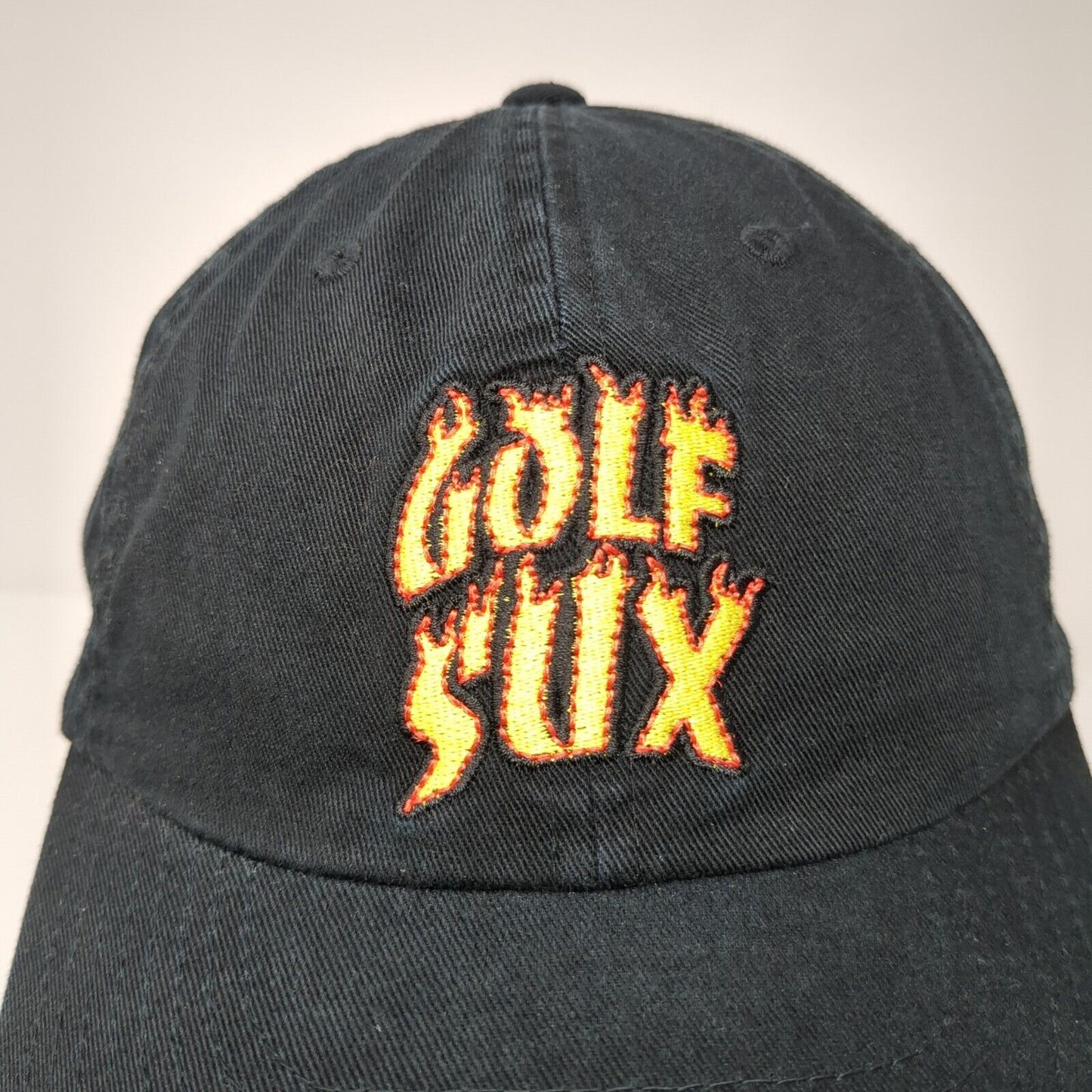 Birds of Condor Slideback Hat Black Embroidered Golf Sux Logo 100% Cotton