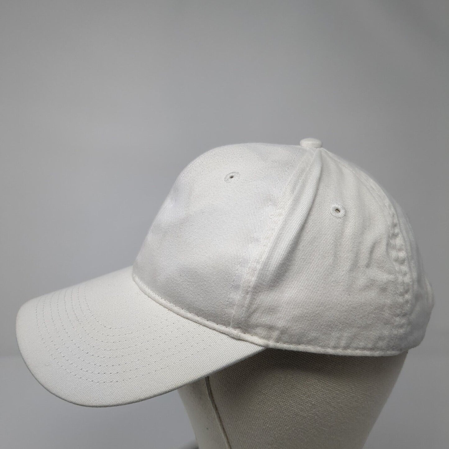 Unbranded Strapback Hat Arctic White One Size Adjustable 6 Panel Blank