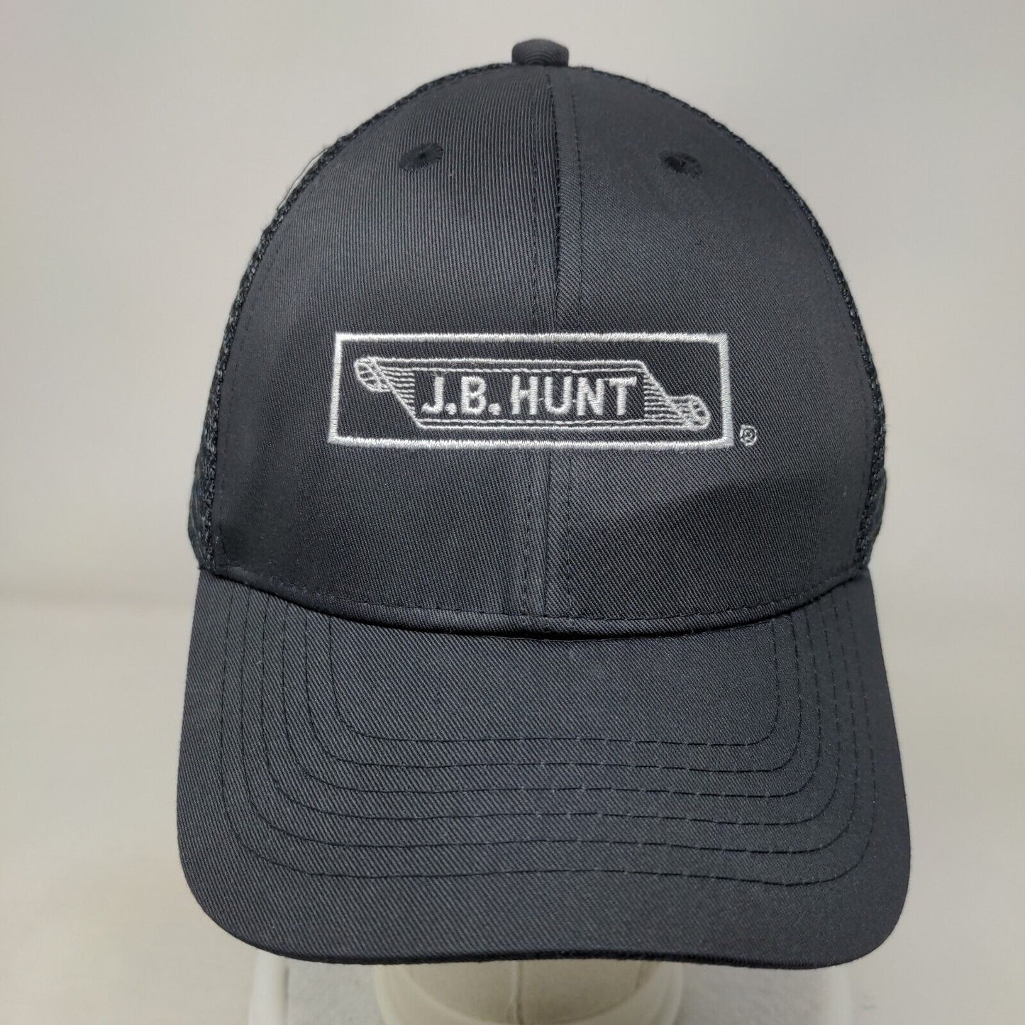J.B. Hunt Strapback Trucker Hat Gray One Size Adjustable Mesh Back Cintas