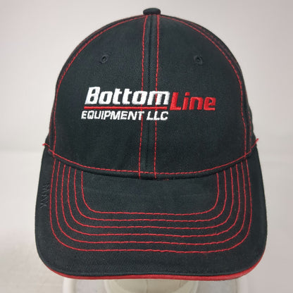 The MAX Hat Baseball Cap Black One Size Bottom Line Equipment Red Stitching hat