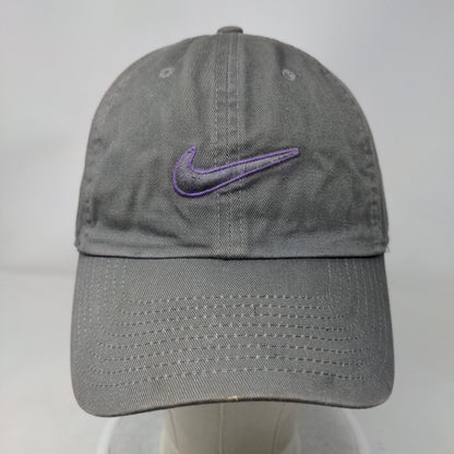 Nike Swoosh Slideback Hat Gray OSFM Embroidered S1ZE Heritage 86