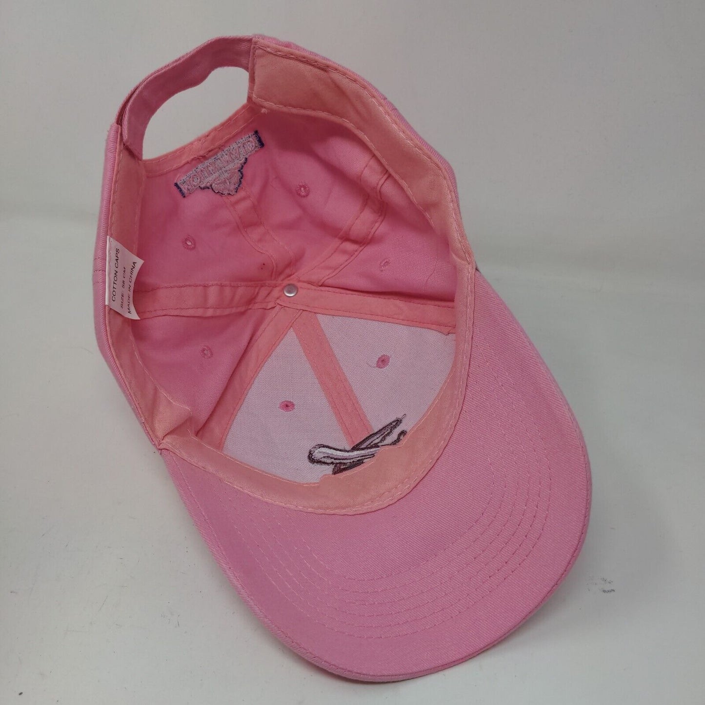 Unbranded Women's Strapback Hat Pink Size 58CM Embroidered Crab Claw Bat Logo