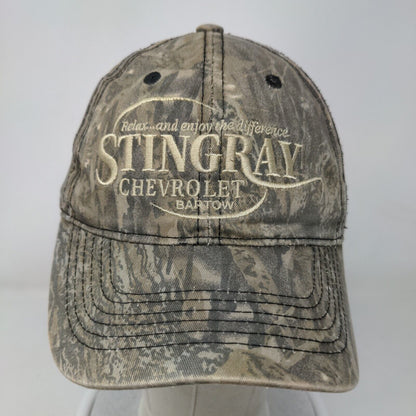 Stingray Chevrolet Bartow Strapback Hat Camo One Size Embroidered 6 Panel