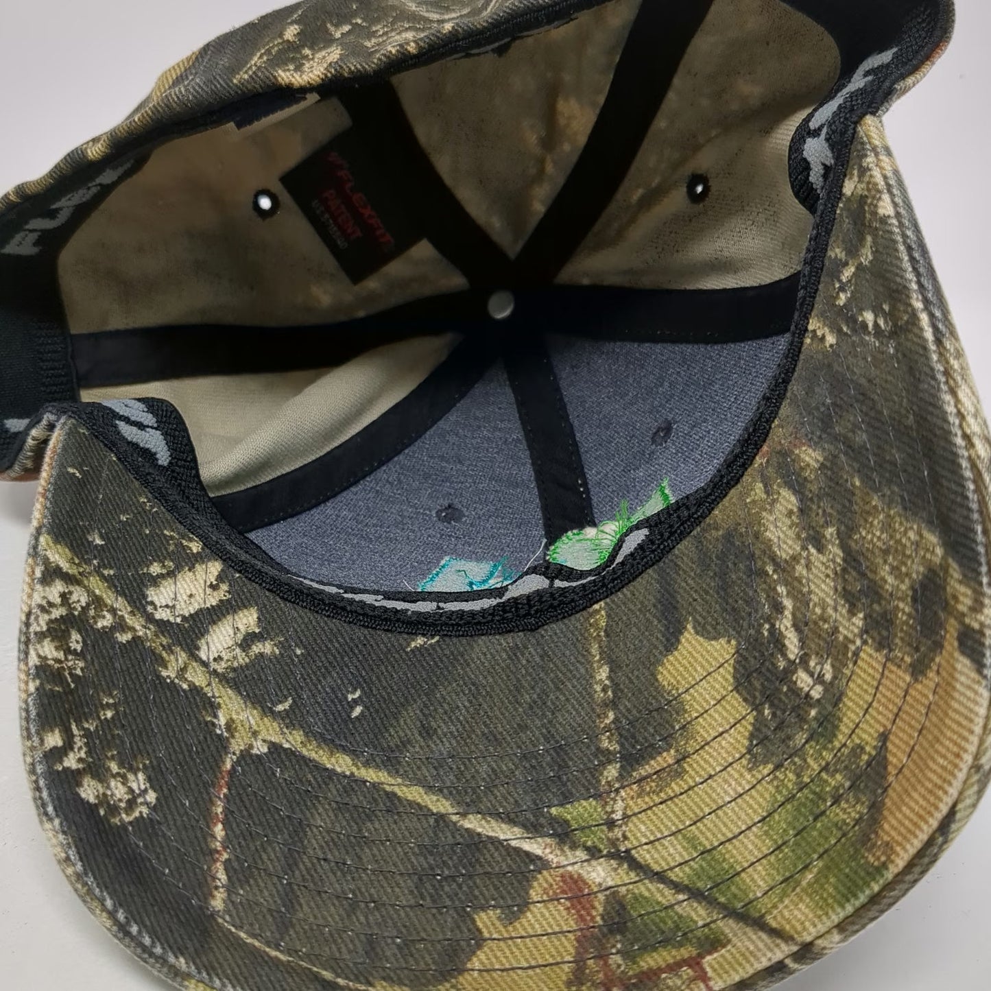 Flexfit Baseball Cap Green XL New Jersey Fish Wildlife Embroidered Hat Stretch