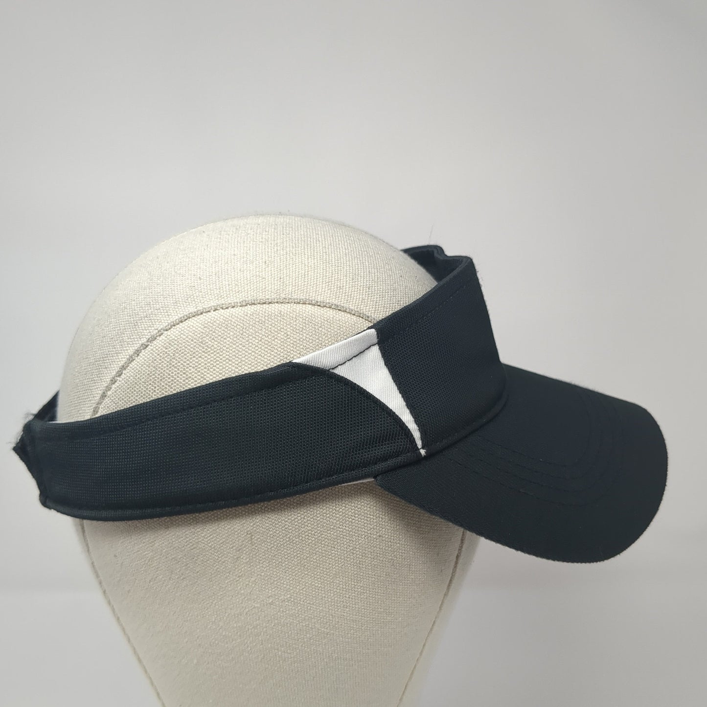 USL Sun Visor Hat Black One Size Adjustable Strap Lightweight Sport-Tek
