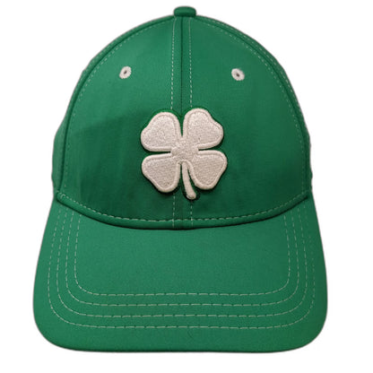Black Clover Baseball Cap Green M Live Lucky Four Leaf Clover Stretch Fit Hat