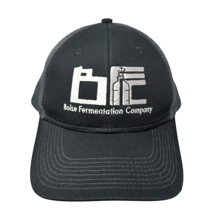 Boise Fermentation Company Snapback Trucker Hat Black One Size Mesh Back