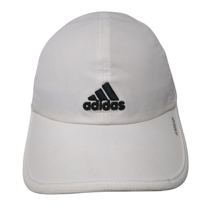 Adidas 3 Stripes Aeroready Strapback Hat White One Size Embroidered