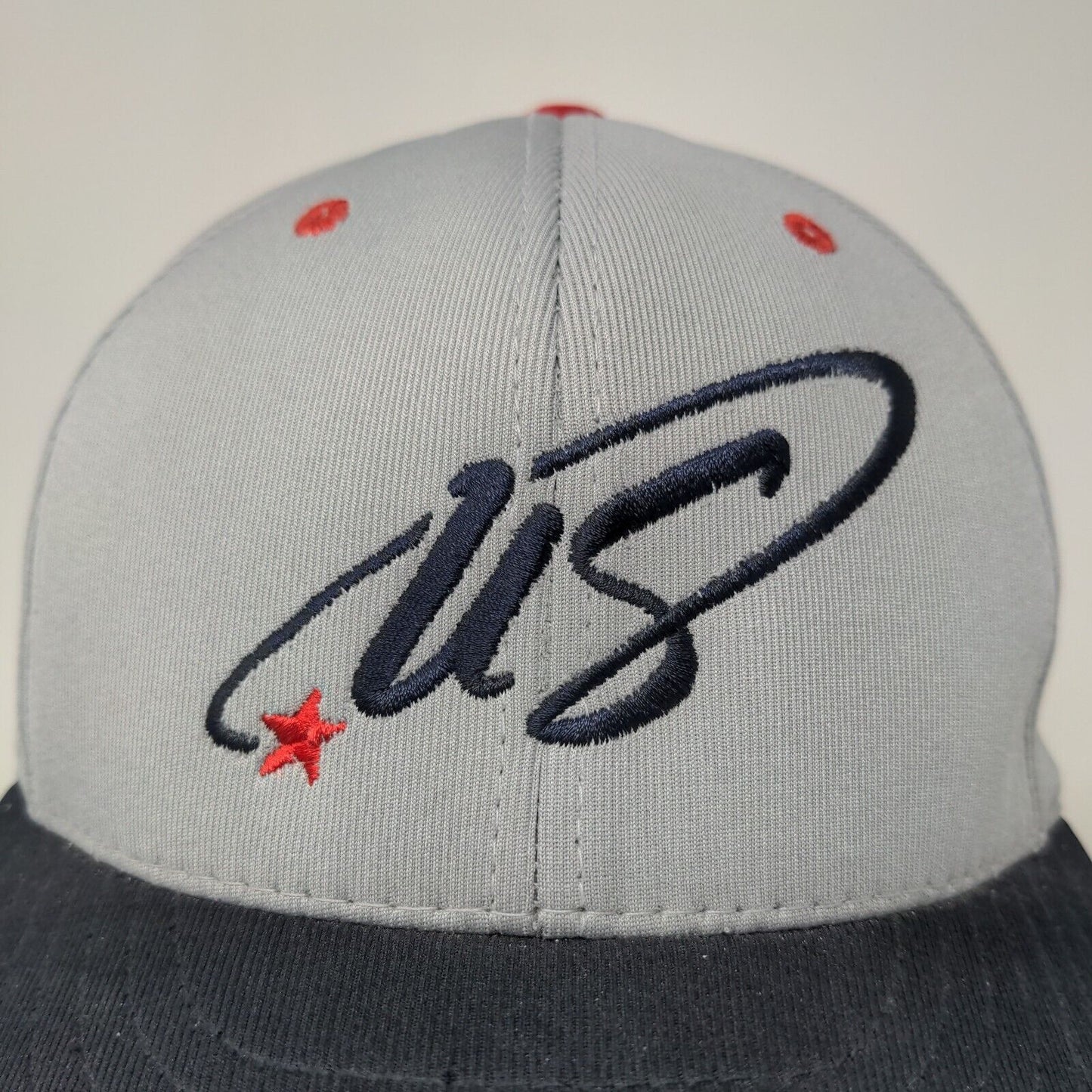 Richardson Men's Fitted Hat PTS 20 Gray Size S-M Embroidered US Logo Polyester