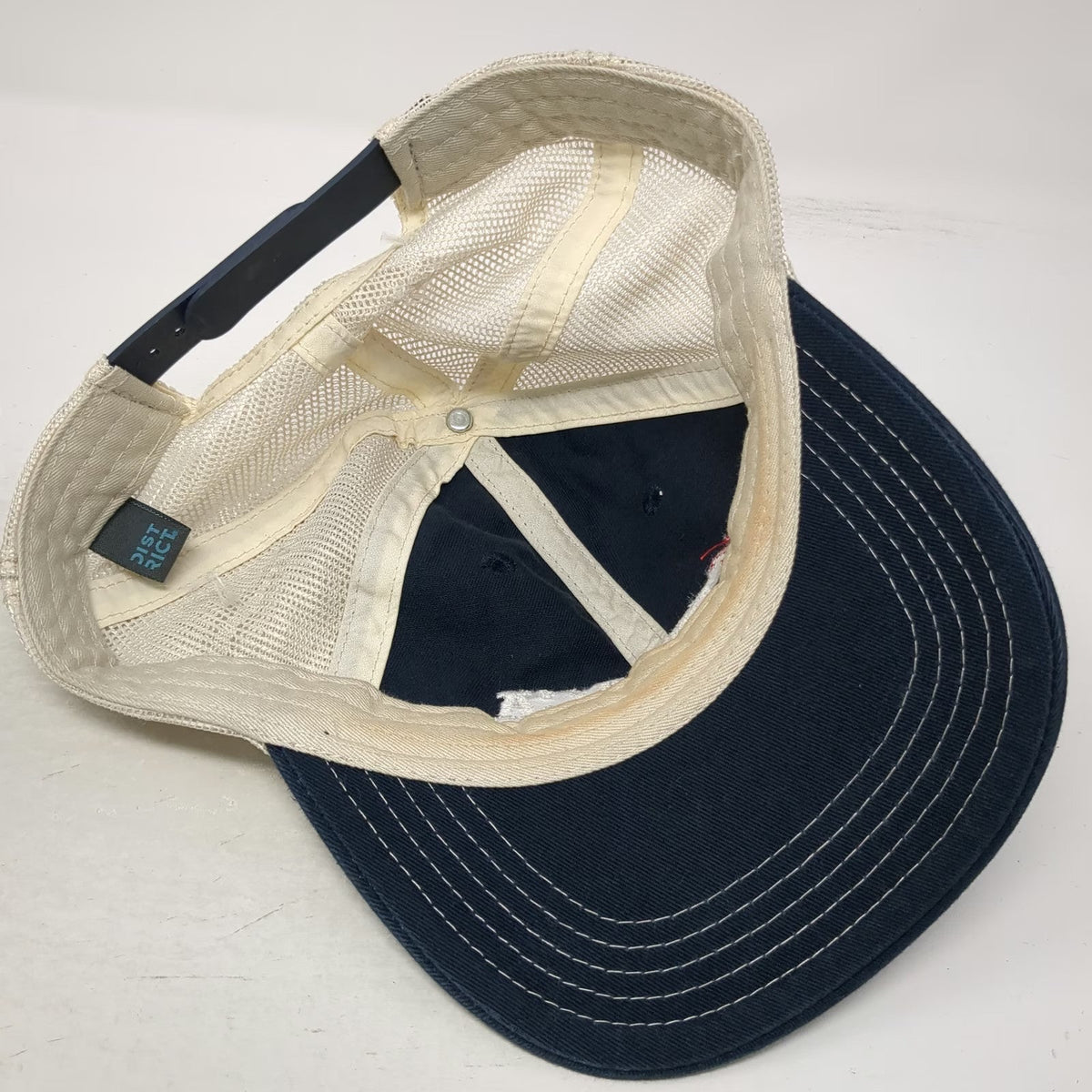 District Ithaca Coffee Company Rooster Blue One Size Trucker Hat Mesh Snapback