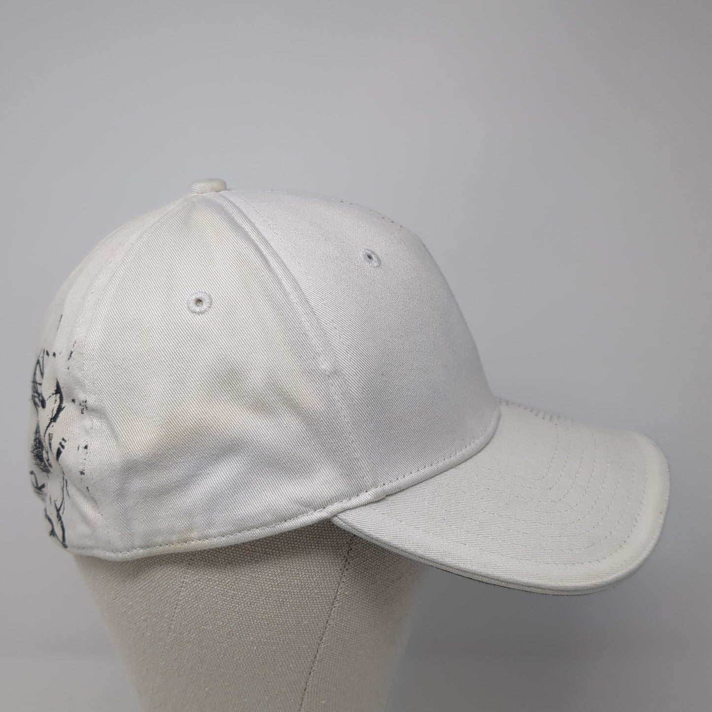 Adidas Fitted Baseball Cap White XL A-Flex Lightweight Embroidered 6 Panel