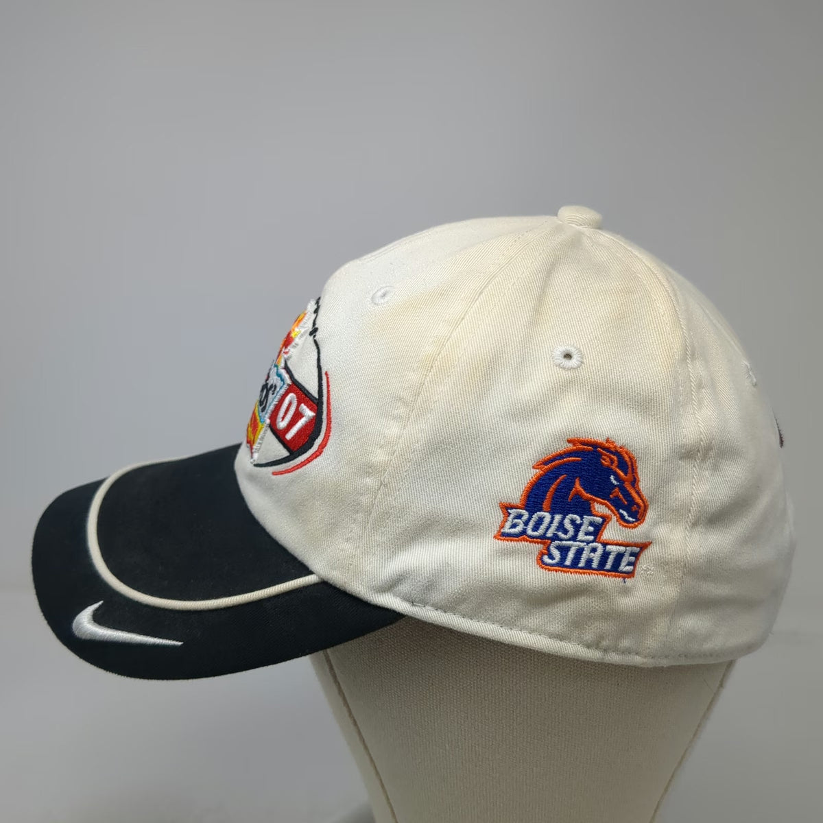 Boise State NCAA Nike White One Size 2007 Fiesta Bowl BCS Strapback Hat Tostitos