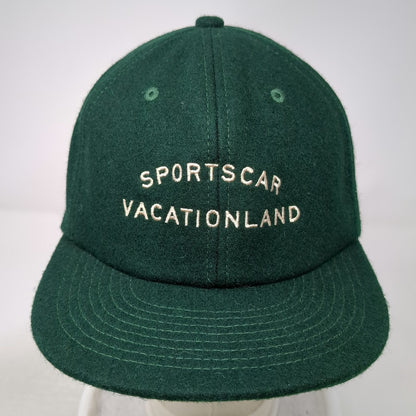 Overcrest SportsCar Vacationland Baseball Cap Green One Size Wool Slideback Hat