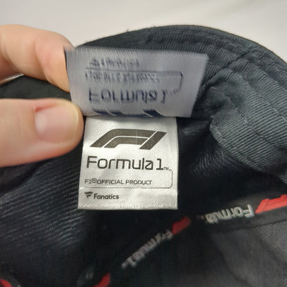 Fanatics Formula 1 Black 5 Panel One Size Hat Red 3D Logo Slideback Racing Merch