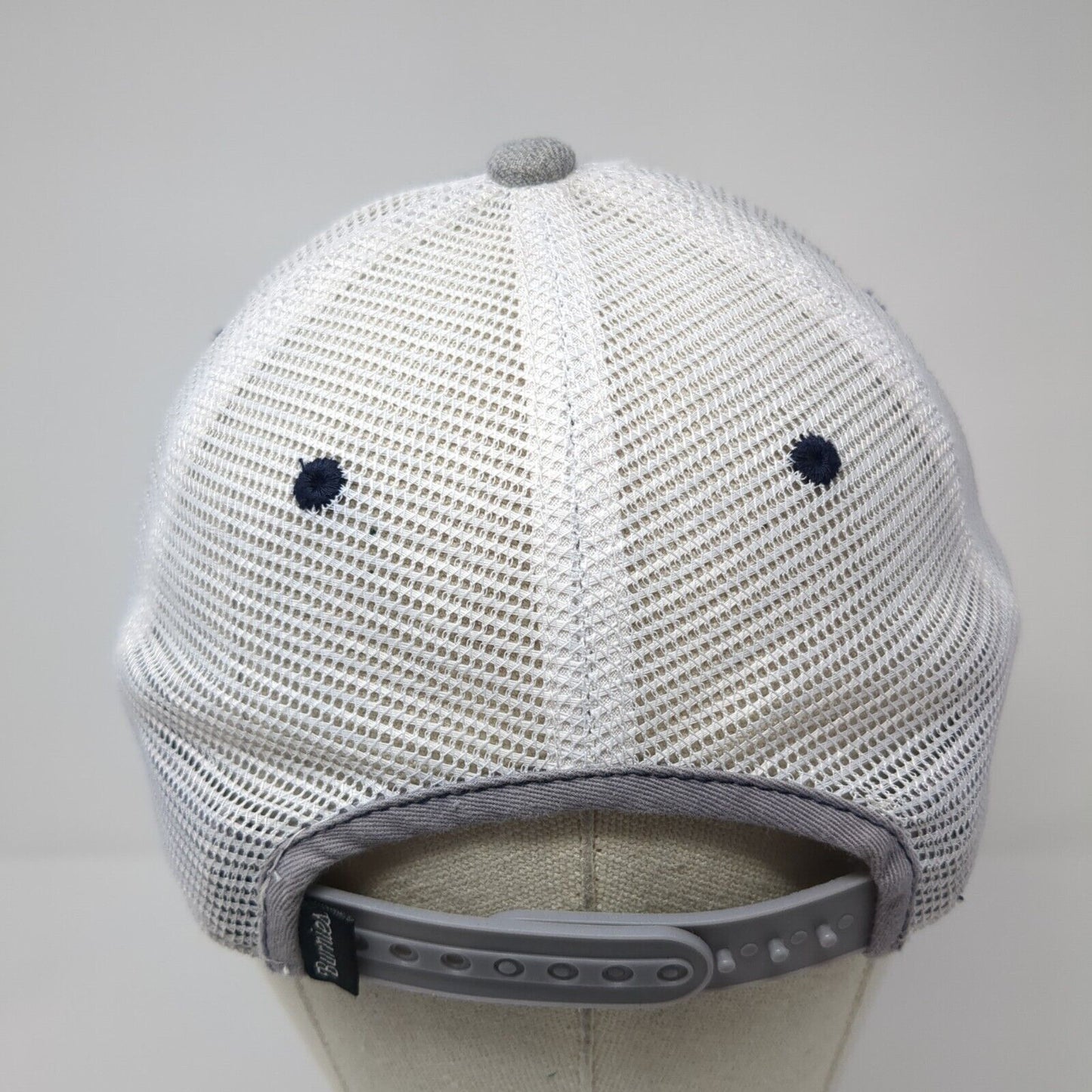 Las Vegas Snapback Trucker Hat Gray OS Adjustable Embroidered Mesh Back Burnies