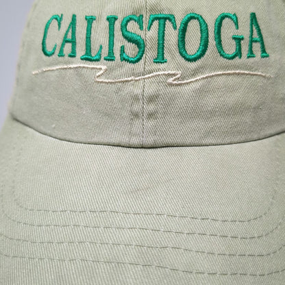 Headgear Baseball Cap Green Beige One Size Slideback Calistoga Cotton Hat