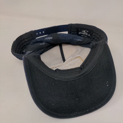 O'Neill Since 1952 Snapback Trucker Hat Blue One Size Mid Profile Mesh Back Rope