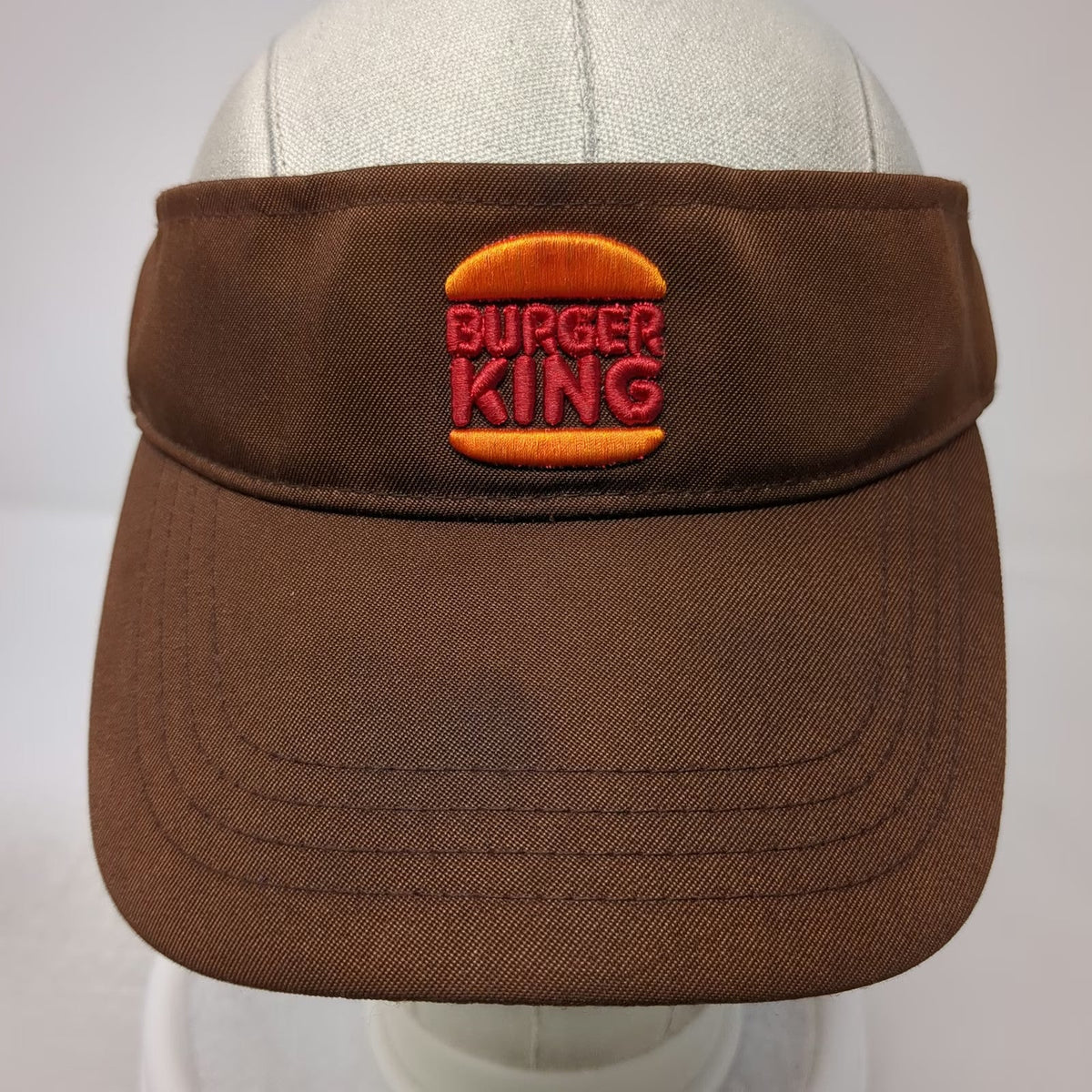 Burger King Visor Brown One Size Crew Snapback Logo Fast Food Restaurant Hat
